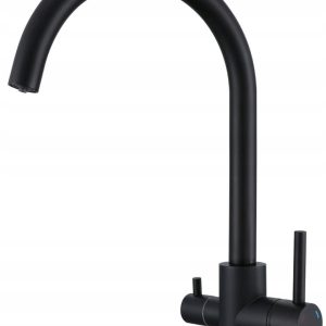 3-Way Kitchen Tap – LINEA Matte Black